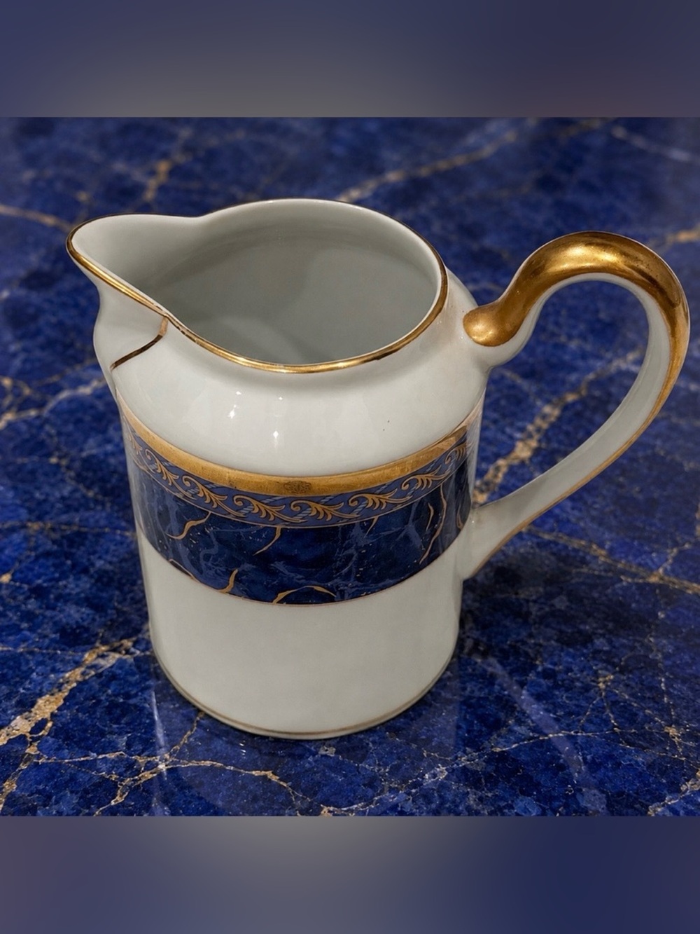 Christian Dior Azure Royale Fine Original Art Creamer Cream Pitcher 90s Vintage - Picture 3 of 16